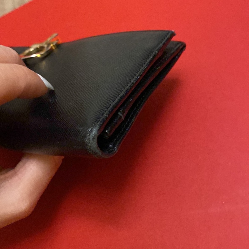 Black Salvatore Ferragamo Continental Wallet with gold hardware - Picture 8 of 10